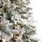 9ft. Pre-Lit Flocked Vermont Mixed Pine Artificial Christmas Tree, Clear LED Lights